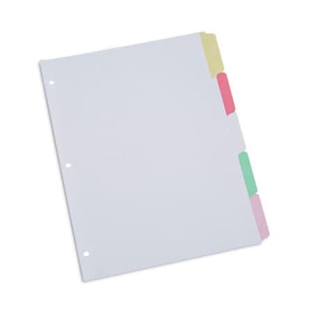 Coolcrafts Deluxe Write-On & Erasable Tab Index - 5-Tab - 11 x 8.5 in. - White CO3197829